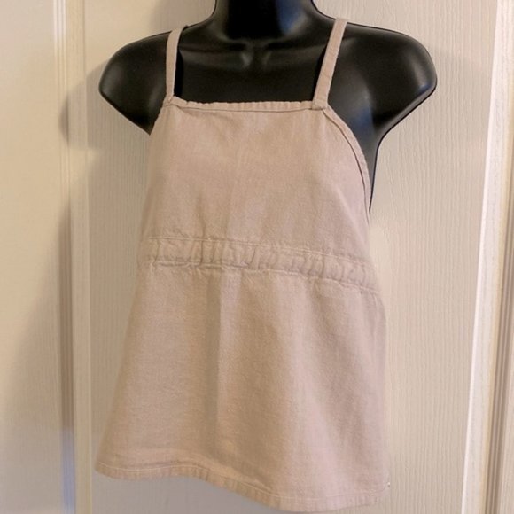Simple Pleasures Linen Summer Rear Tie Crop Top - Picture 1 of 8